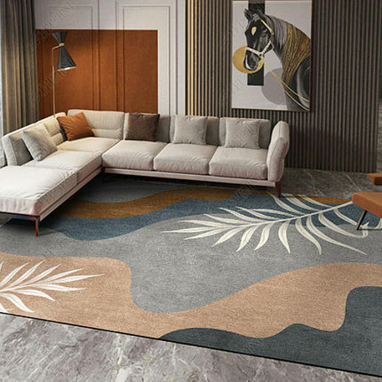 Area Rugs for Living Room Modern Art Washable Rugs Non-Slip Rug leaf Carpet