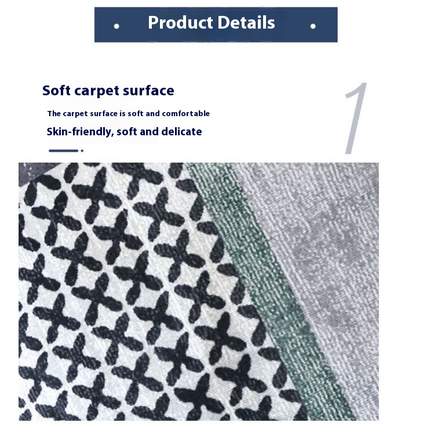 Abstract Washable Area Rug Soft Bedroom Large Rug Non Slip Grey Rugs for Living Room