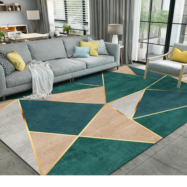 Modern Geometric Rug, Vintage Floral Home Decor Rug Large Area Rugs for Living Room