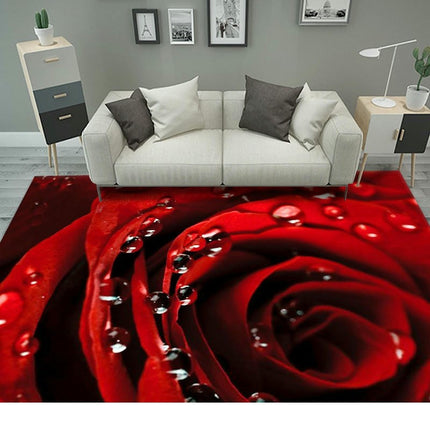 Rose Area Rugs Washable Rugs Living Room Rugs Abstract Red Rose Area Rug Soft Carpet