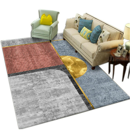 Washable Rugs Colorful Area Rugs Living Room Rugs Abstract Geometric Area Rug Soft Carpet