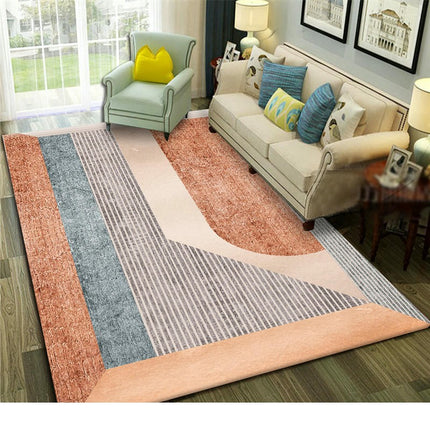 Washable Rugs Colorful Area Rugs Living Room Rugs Abstract Geometric Area Rug Soft Carpet