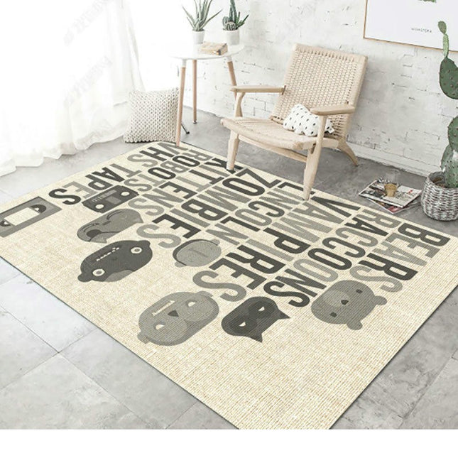 Low-Pile Area Rugs Living Room Rugs Washable Rugs Abstract Geometric Area Rug Soft Carpet