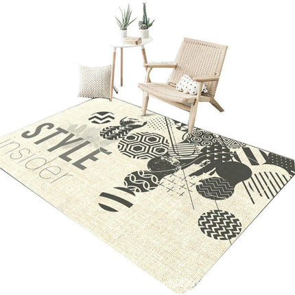 Low-Pile Area Rugs Living Room Rugs Washable Rugs Abstract Geometric Area Rug Soft Carpet