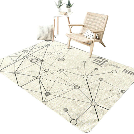 Living Room Area Rug, Modern Geometry Large Rugs, Soft Non Slip Low Pile Carpet