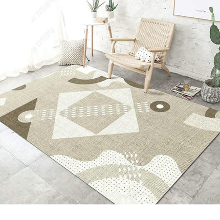 Living Room Area Rug, Modern Geometry Large Rugs, Soft Non Slip Low Pile Carpet