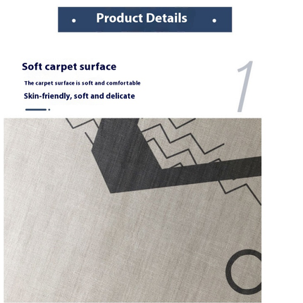 Living Room Area Rug, Modern Geometry Large Rugs, Soft Non Slip Low Pile Carpet