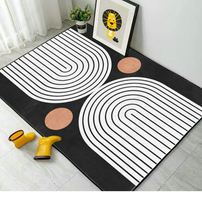 Abstract Art Soft Carpet Area Rug for Living Room Modern Geometry Large Rugs
