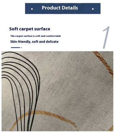 Rug Carpet Rugs for Living Room,Modern Abstract Gold Lines Large Area Rug