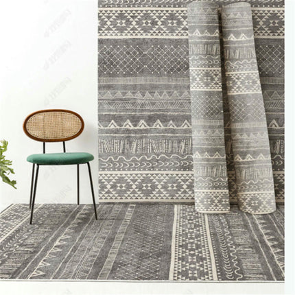 Moroccan Area Rug Washable Indoor Low-Pile Boho Rug Carpet for Living Dining Room Office