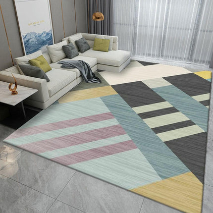 Light Luxury Large Area Rugs for Living Room Indoor Low-Pile Rug Carpet for Dining Room Office