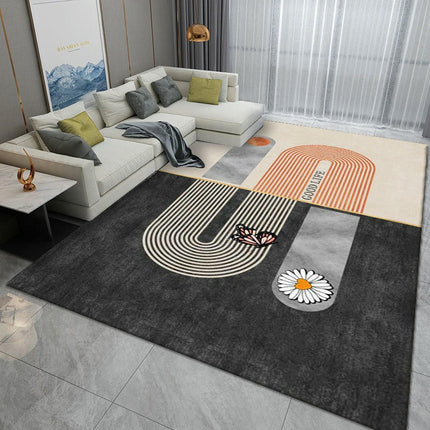 Indoor Low-Pile Rug Carpet for Dining Room Modern Simple Large Area Rugs for Living Room