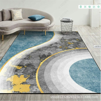 Modern Simple Area Rug, Light Luxury Living Room Rugs, Non-Slip Carpet Large Area Carpet for Bedroom