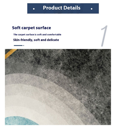 Modern Simple Area Rug, Light Luxury Living Room Rugs, Non-Slip Carpet Large Area Carpet for Bedroom