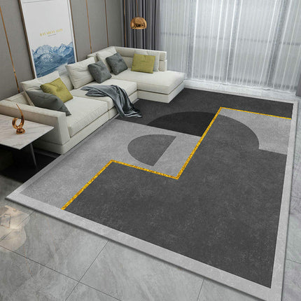 Modern Area Rug Gray Carpets Geometric Living Room Rug Large Floor Rugs Indoor Floor Carpet