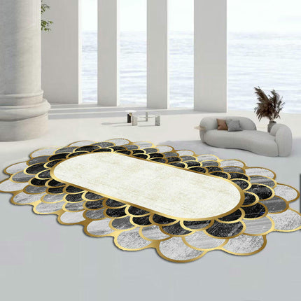 Light Luxury Large Area Rugs for Living Room Irregular Area Rugs Carpet for Home Decor
