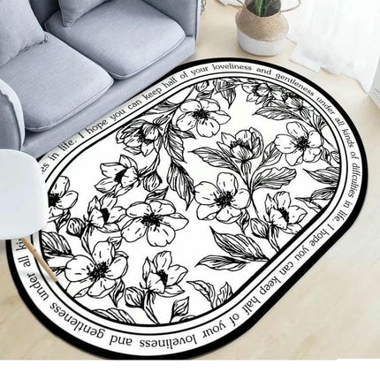 Nonslip Area Rug Washable Rug Oval Rug Rugs for Bedroom Carpets for Home Decor 1