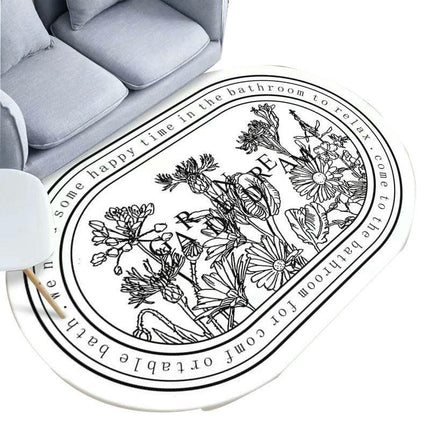 Nonslip Area Rug Washable Rug Oval Rug Rugs for Bedroom Carpets for Home Decor 1