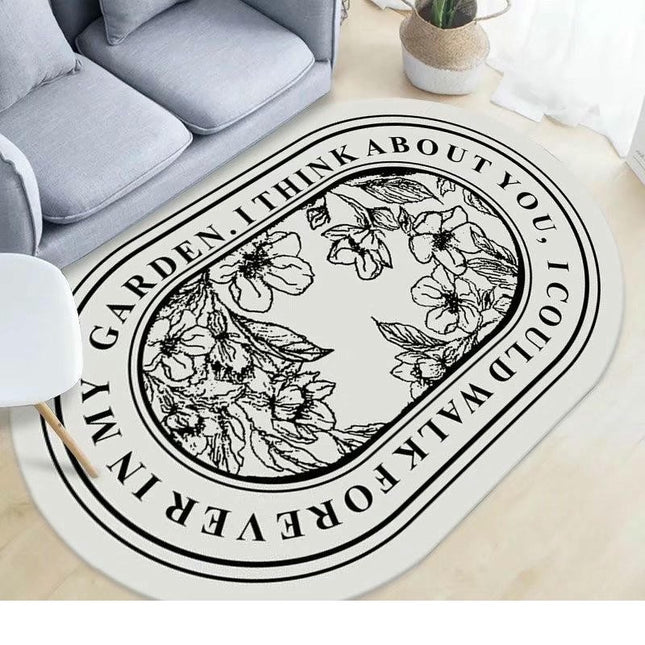 Nonslip Area Rug Washable Rug Oval Rug Rugs for Bedroom Carpets for Home Decor