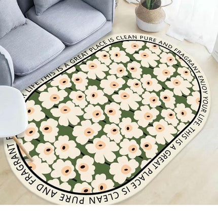 Washable Rug Oval Rug Rugs for Living Room Carpets for Home Decor Nonslip Area Rug