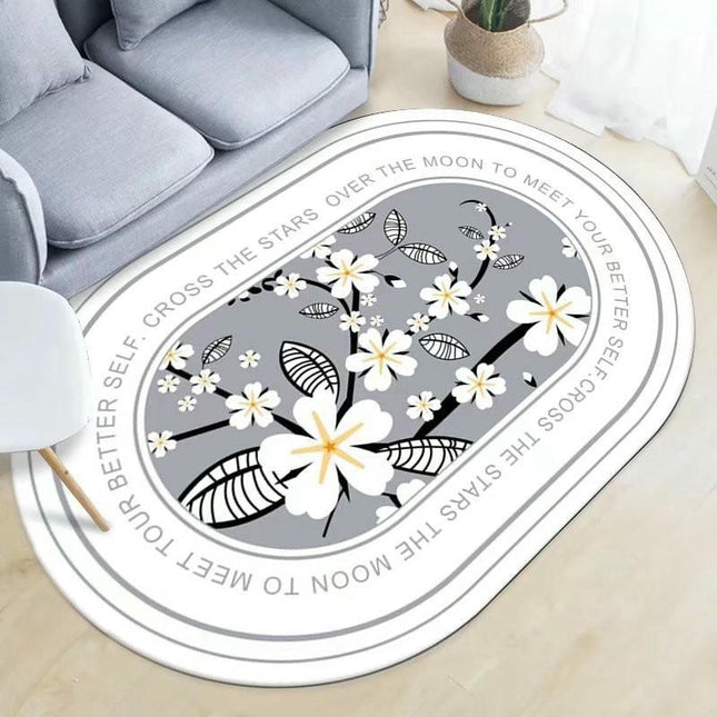 Washable Rug Oval Rug Rugs for Living Room Carpets for Home Decor Nonslip Area Rug