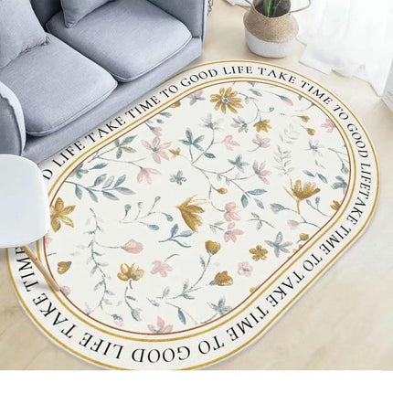 Washable Rug Oval Rug Rugs for Living Room Carpets for Home Decor Nonslip Area Rug