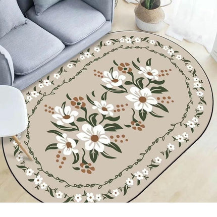 Washable Rug Oval Rug Rugs for Living Room Carpets for Home Decor Nonslip Area Rug