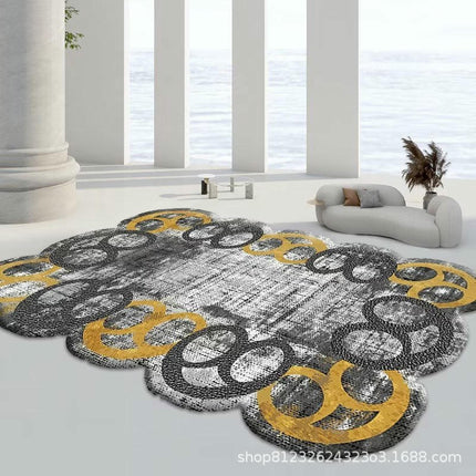 Irregular Shaped Rug Area Rug Nonslip Washable Rug Rugs for Bedroom Carpets for Home Decor