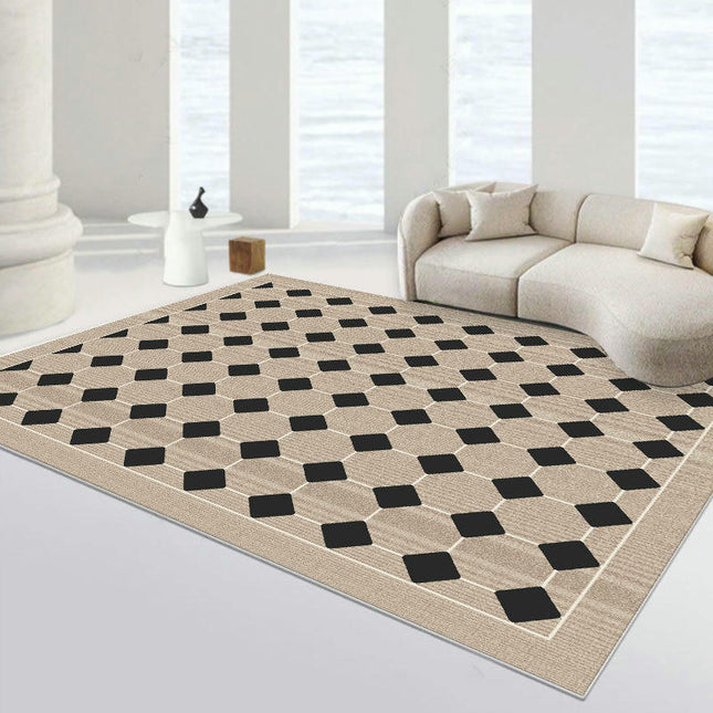Light Luxury Washable Area Rug Soft Modern Indoor Rug for Bedroom Living Room or Dining Room
