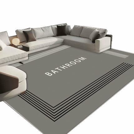 Line Decor Carpet Floor Mat Washable Area Rug Soft Modern Simple Indoor Rug for Living Room