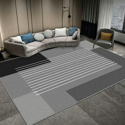 Line Decor Carpet Floor Mat Washable Area Rug Soft Modern Simple Indoor Rug for Living Room