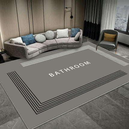Line Decor Carpet Floor Mat Washable Area Rug Soft Modern Simple Indoor Rug for Living Room
