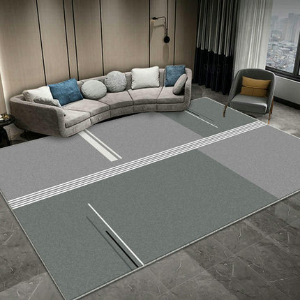 Line Decor Carpet Floor Mat Washable Area Rug Soft Modern Simple Indoor Rug for Living Room