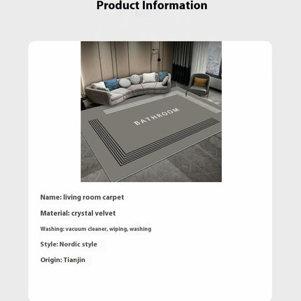 Line Decor Carpet Floor Mat Washable Area Rug Soft Modern Simple Indoor Rug for Living Room