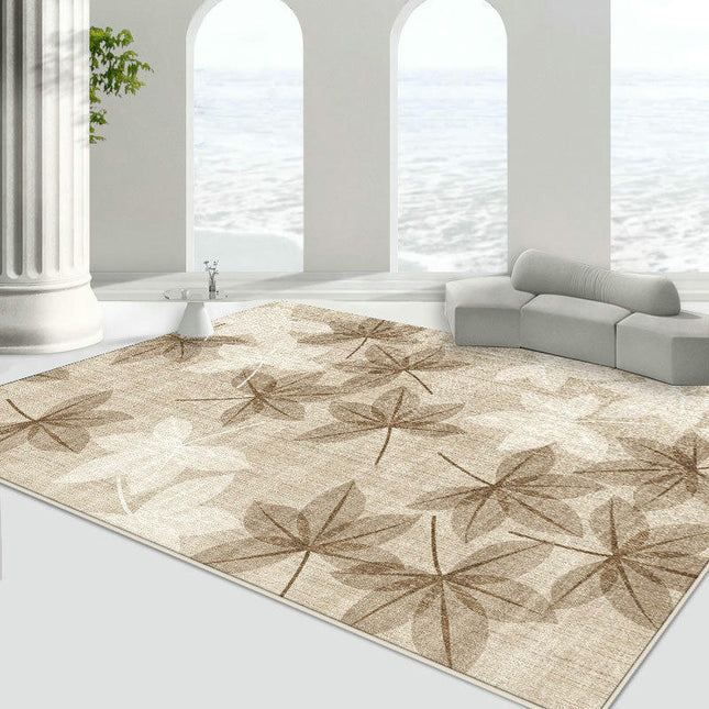 Leaves Area Rug Vintage Washable Soft Large Rugs for Living Room Bedroom Office Decor Carpets
