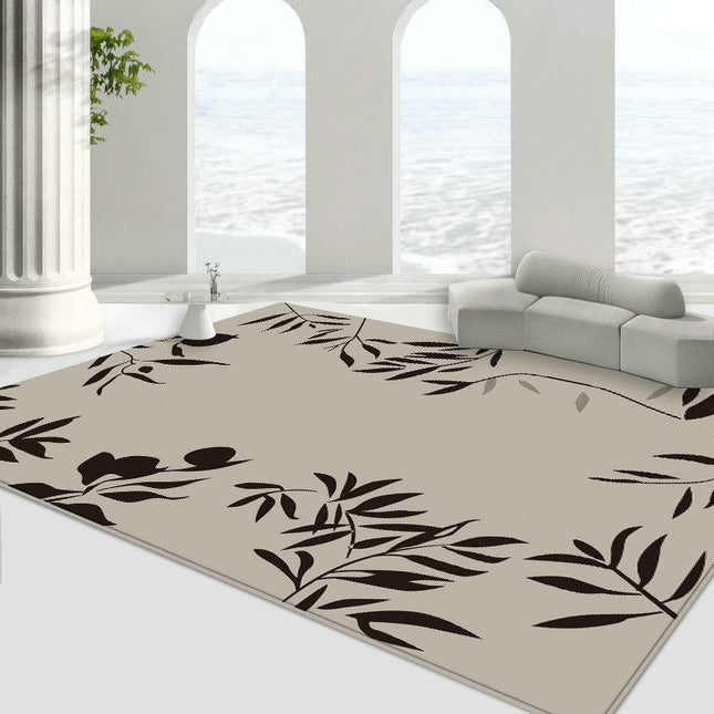Leaves Area Rug Vintage Washable Soft Large Rugs for Living Room Bedroom Office Decor Carpets