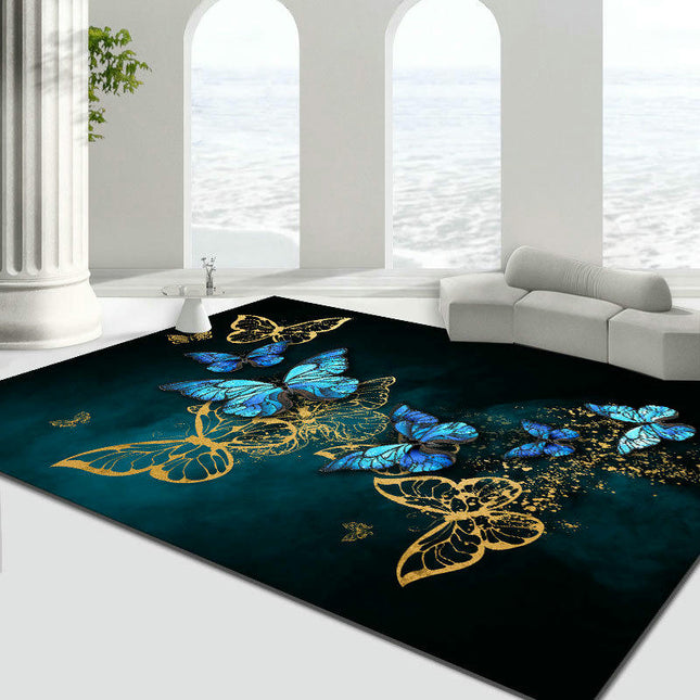 Washable Carpet Dark Color Area Rug Soft Large Rugs for Living Room Bedroom Office Decor Carpets