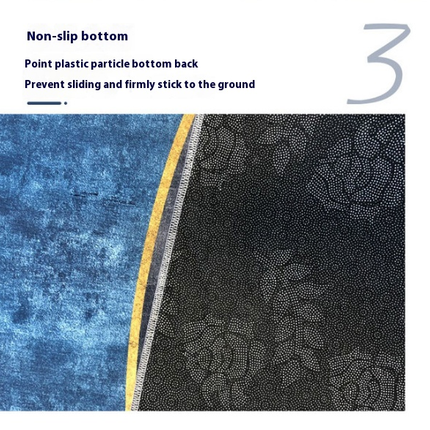 Abstract Washable Area Rug Soft Bedroom Rug Non Slip Stain Resistant Modern Accent Rug 1