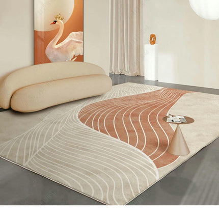 Soft Colorful Living Room Bedroom Rug Abstract Washable Area Rug Non Slip Modern Accent Rug