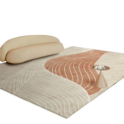 Soft Colorful Living Room Bedroom Rug Abstract Washable Area Rug Non Slip Modern Accent Rug