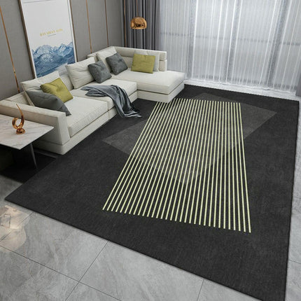 Modern Gray Black Area Rug,Indoor Large Area Rugs,Washable Carpet for Living Room Bedroom