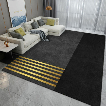 Modern Gray Black Area Rug,Indoor Large Area Rugs,Washable Carpet for Living Room Bedroom