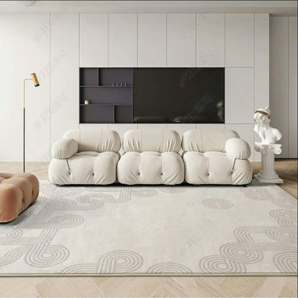 Modern Large Area Rug Lines Non Slip Rugs Soft Indoor Area Rug for Living Room Bedroom