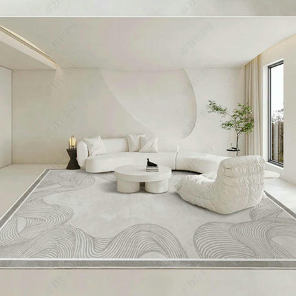 Modern Large Area Rug Lines Non Slip Rugs Soft Indoor Area Rug for Living Room Bedroom