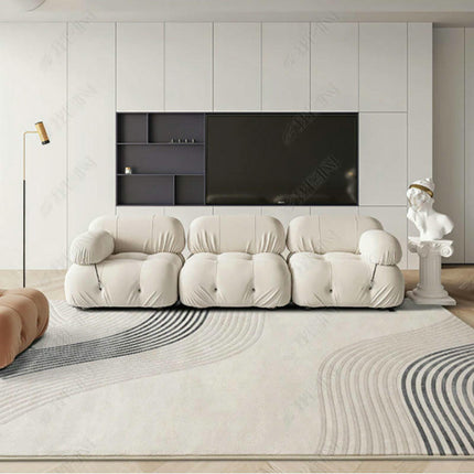 Modern Large Area Rug Lines Non Slip Rugs Soft Indoor Area Rug for Living Room Bedroom