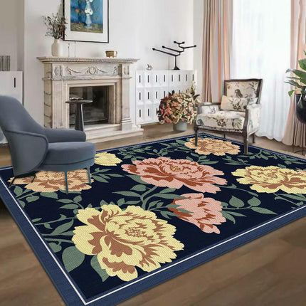 Floral Non Slip Rugs Colorful Modern Large Area Rug Soft Indoor Area Rug for Living Room Bedroom