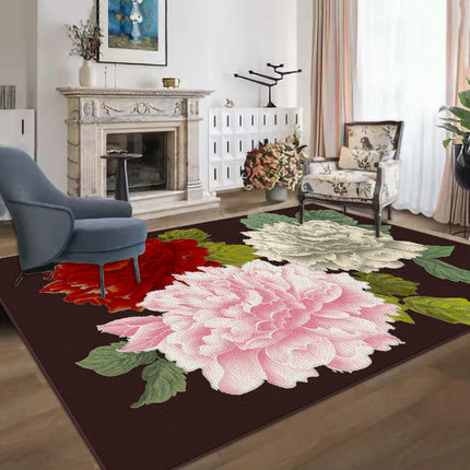 Floral Non Slip Rugs Colorful Modern Large Area Rug Soft Indoor Area Rug for Living Room Bedroom 1