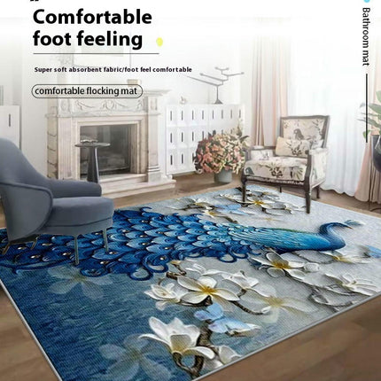 Floral Non Slip Rugs Colorful Modern Large Area Rug Soft Indoor Area Rug for Living Room Bedroom