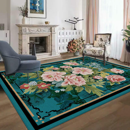 Floral Non Slip Rugs Colorful Modern Large Area Rug Soft Indoor Area Rug for Living Room Bedroom
