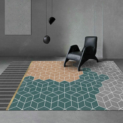 Non Slip Rugs Geometry Modern Large Area Rug Soft Indoor Area Rug for Living Room Bedroom